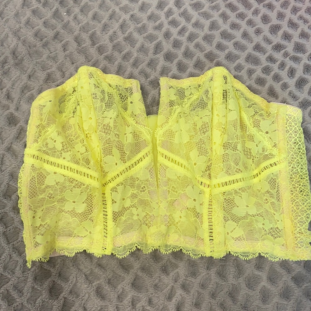Sexy sheer corset crop